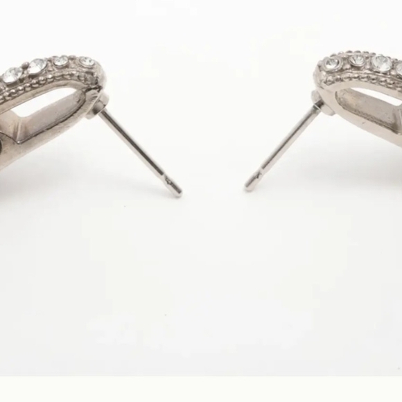 Chanel Silver & White Pearl Drop Earrings Authentic Vintage Coco Elegant - Picture 4 of 5